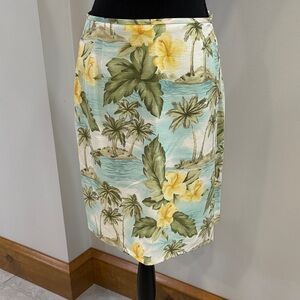 Tommy Bahama Vintage 100% silk wrap island skirt